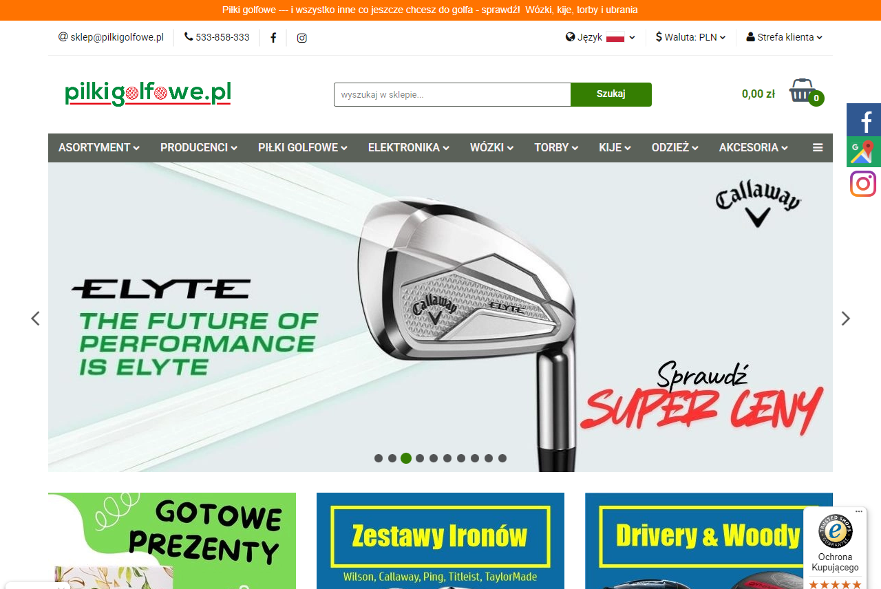 Co powinno znaleźć się w ofercie sklepu golfowego, żeby kompleksowo wyposażyć golfistę?
