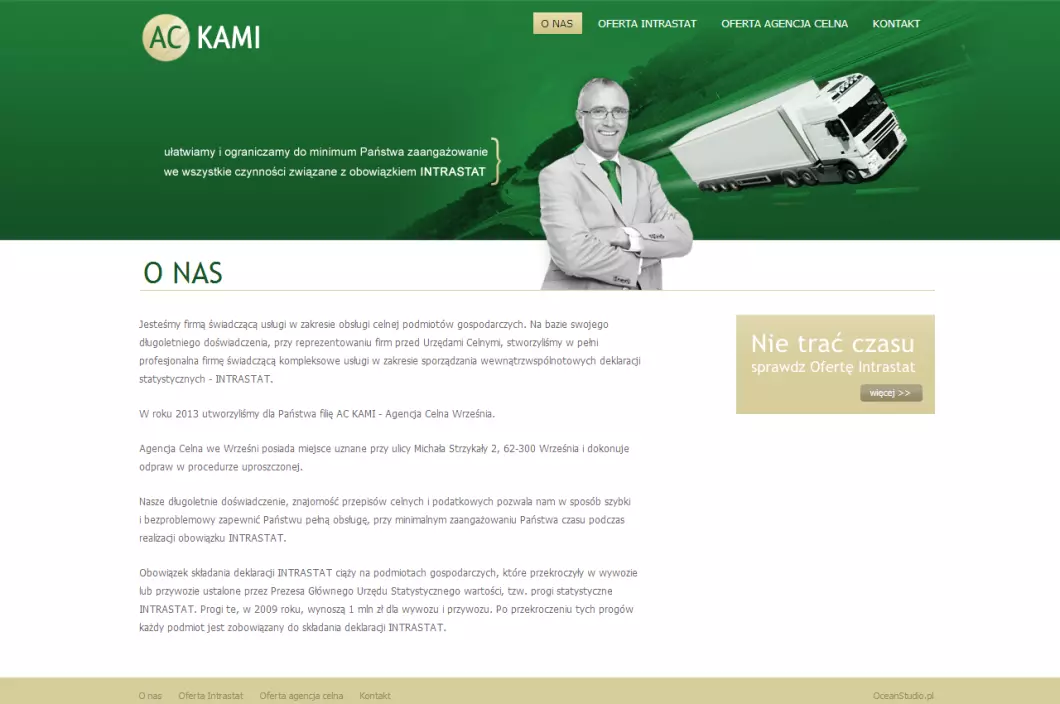 Agencja celna AC KAMI - Intrastat i obsługa celna - zrzut ekranu