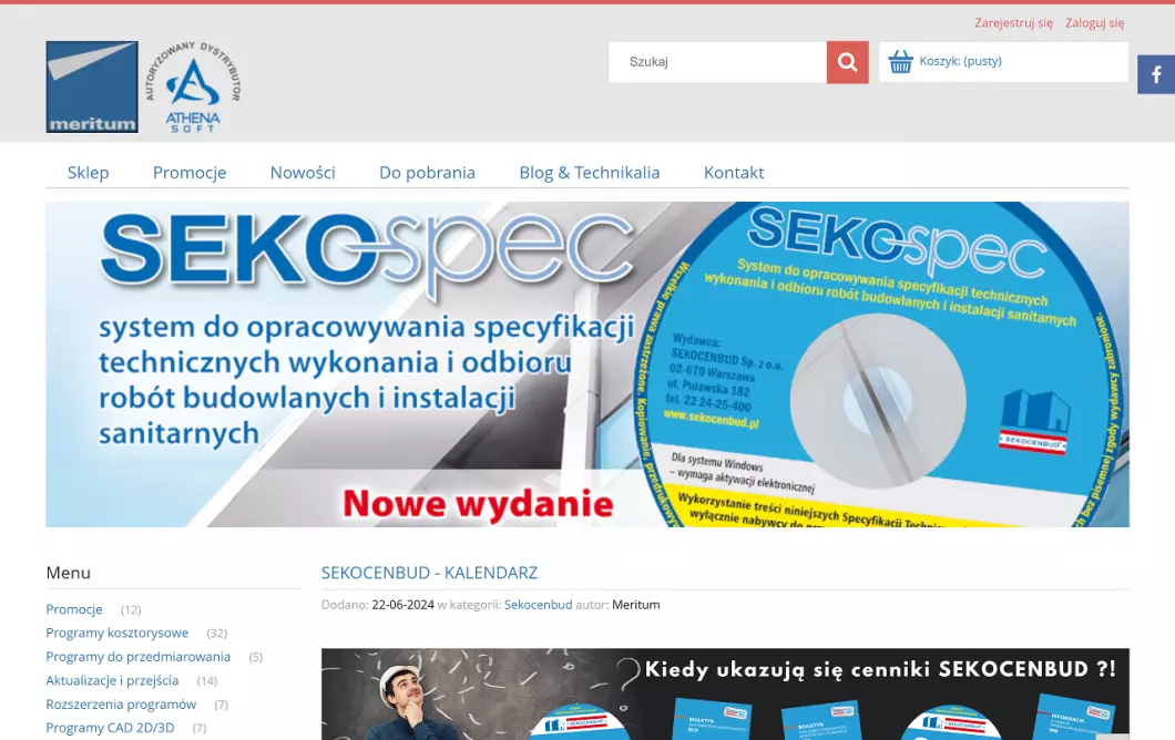Oprogramowanie dla budownictwa - Meritum - zrzut ekranu