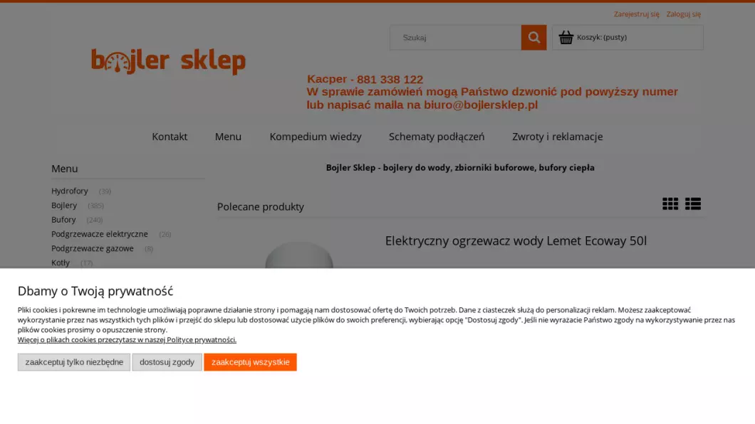 Bojler Sklep - zrzut ekranu